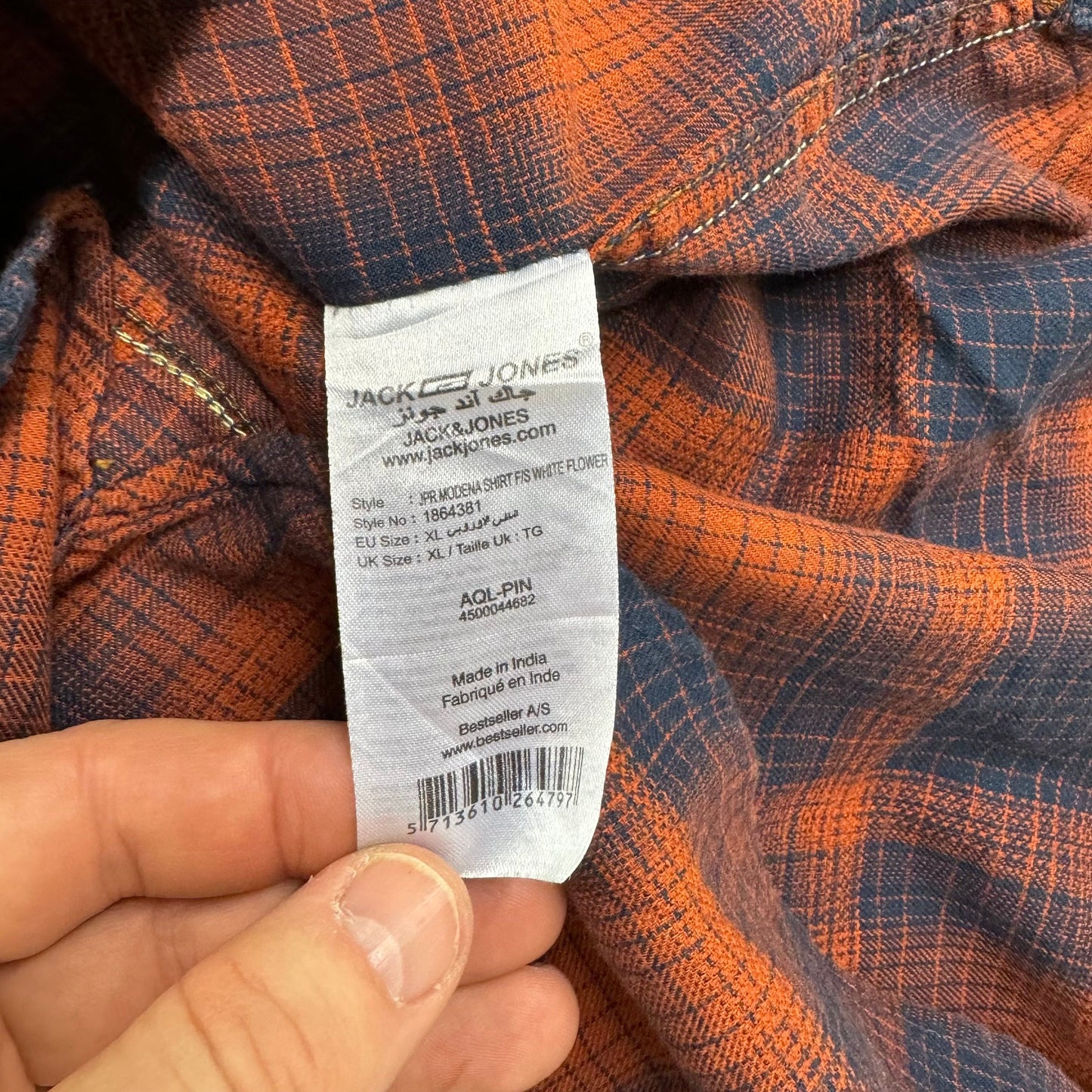 Jack & Jones | Womens Snap-Up Plaid Flannel Shirt | Color: Red/Blue | Size: XL | Pre-Owned