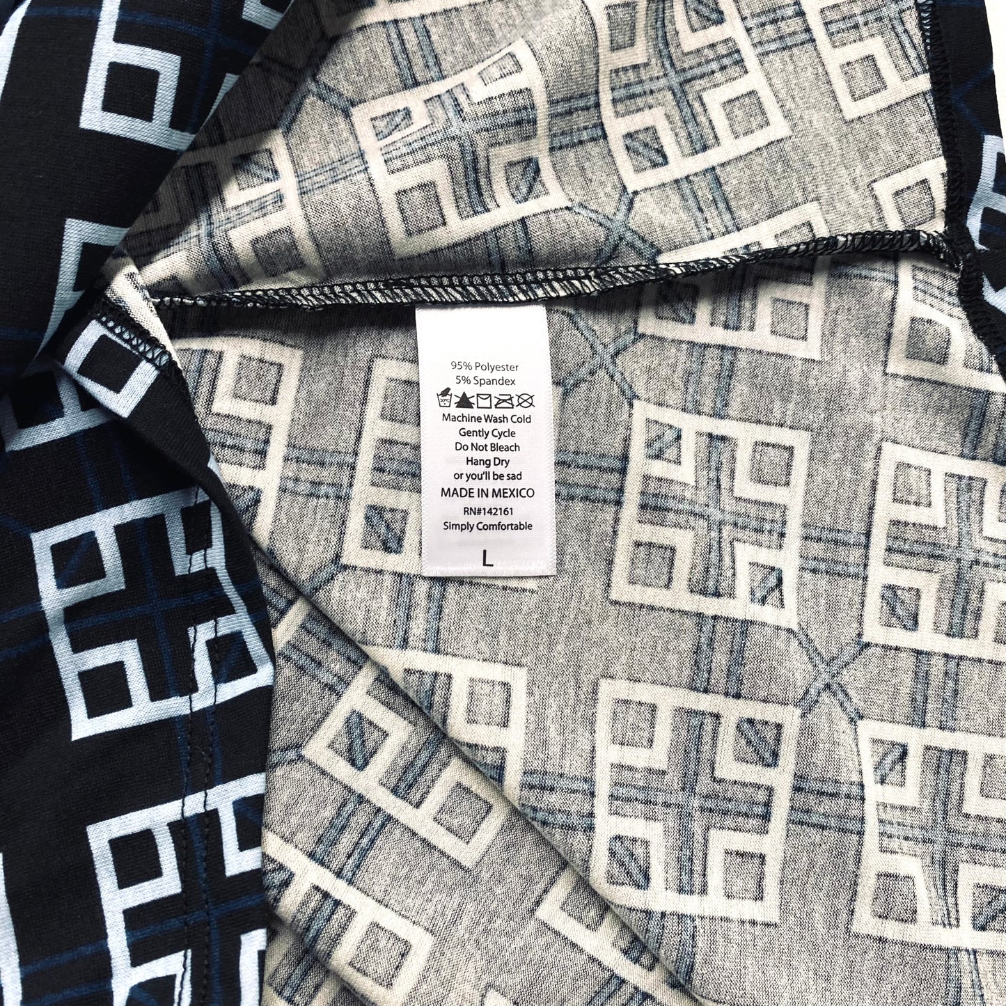 LuLaRoe Womens L Black/Blue/White 'Game Controller' Classic T S/s Top | NWT