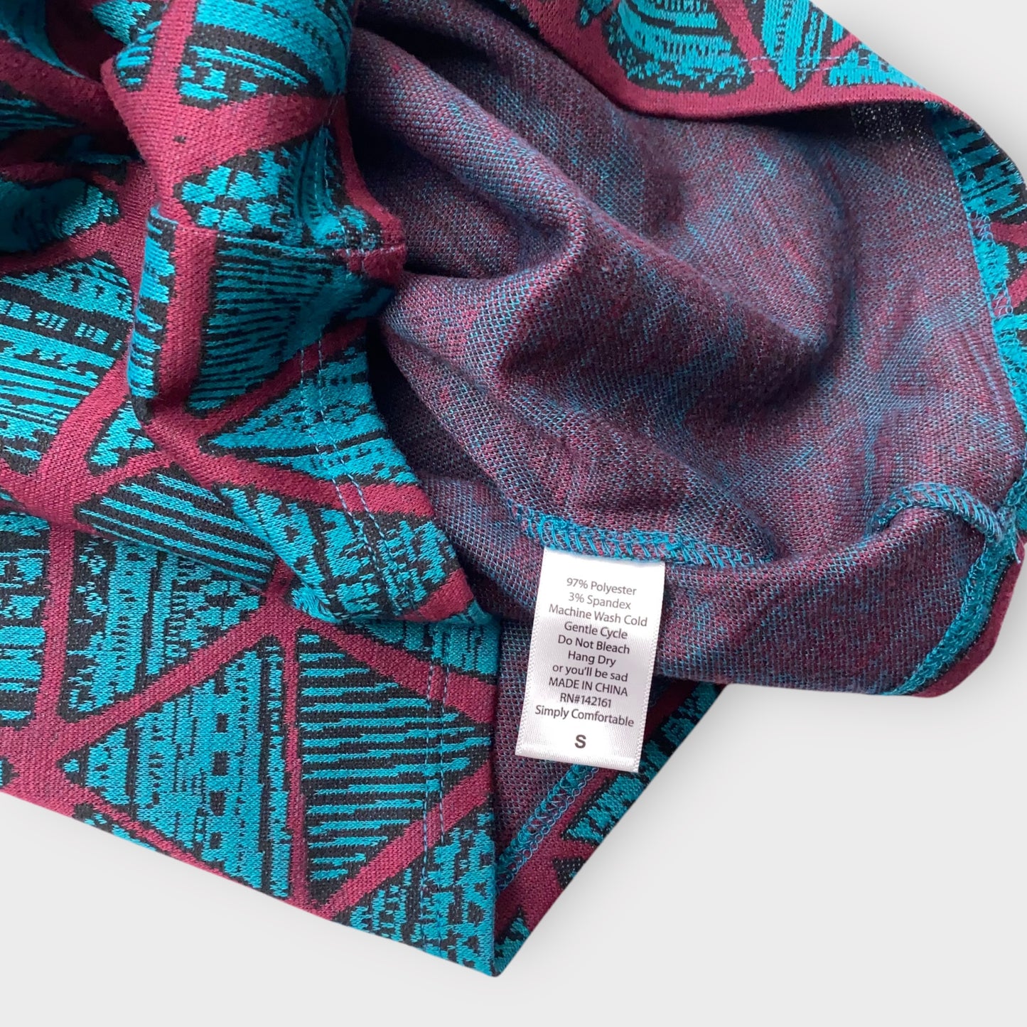 LuLaRoe Cassie Pencil Skirt - Purple & Green Triangles - Women's S (6-8) - NWT