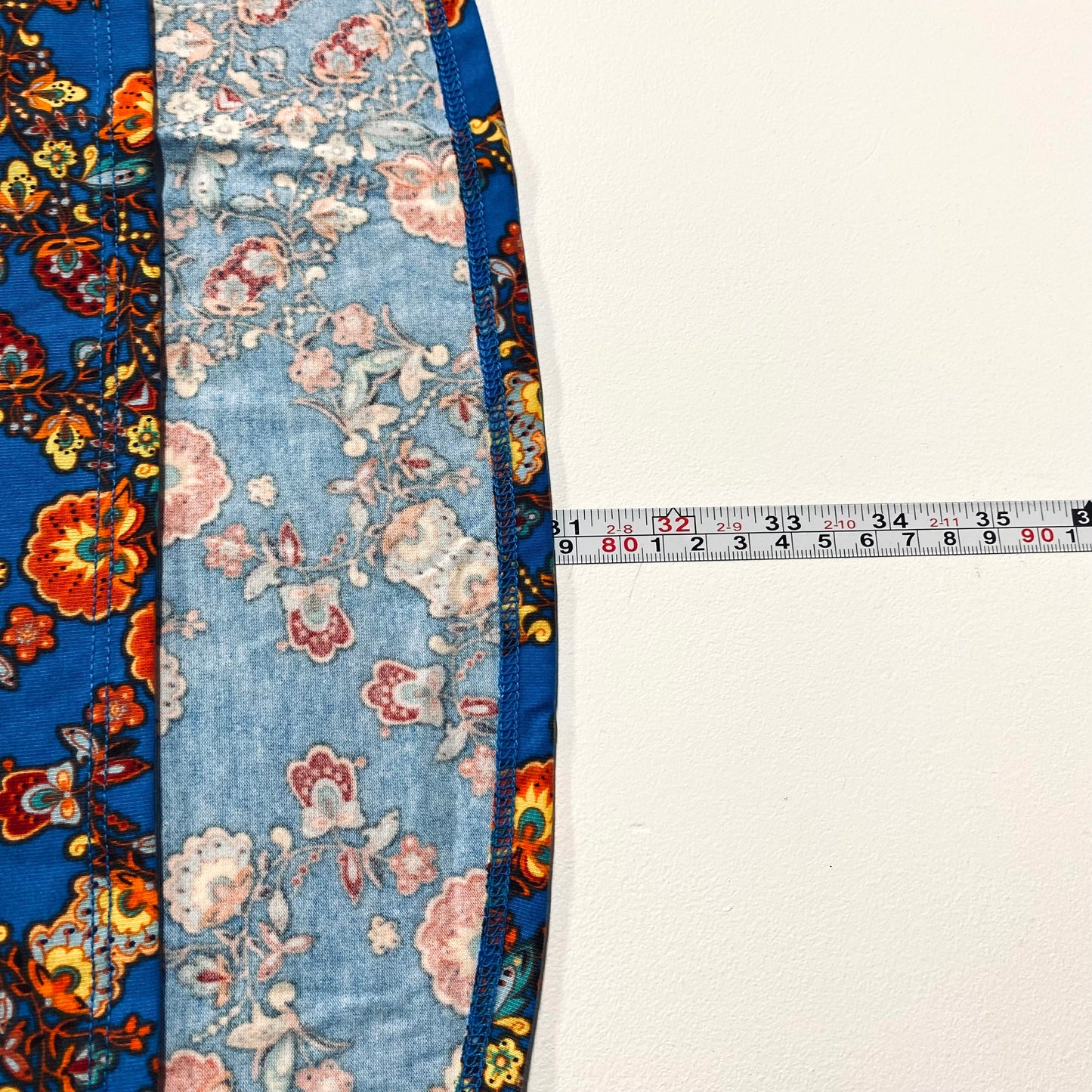 LuLaRoe Womens XL Sky Blue Orange Floral Classic T S/s Top | NWT