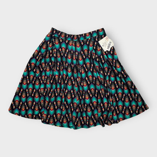 LuLaRoe Madison Pleated Skirt w/Pockets | M (10-12) | Black/Multicolor Aztec | NWT