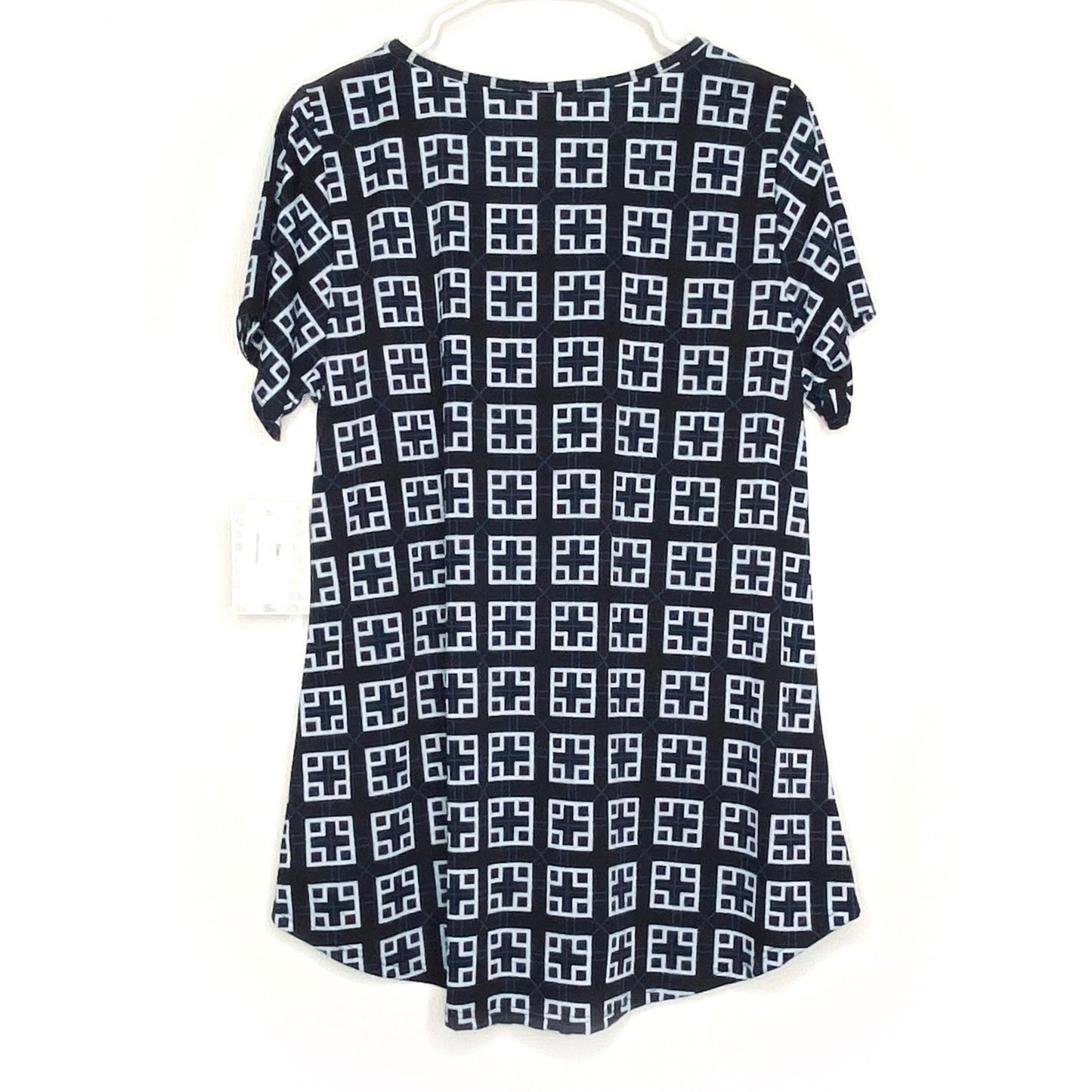 LuLaRoe Womens L Black/Blue/White 'Game Controller' Classic T S/s Top | NWT