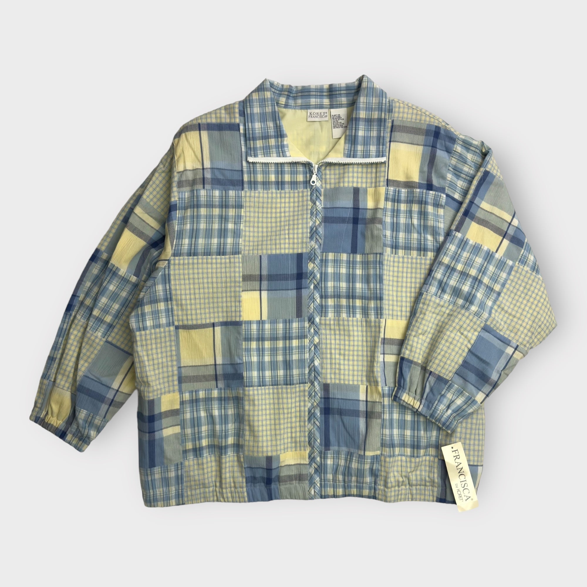 リアル Koret for Stylish & Cozy – Jacket Patchwork Vintage Women's ジャケット・アウター