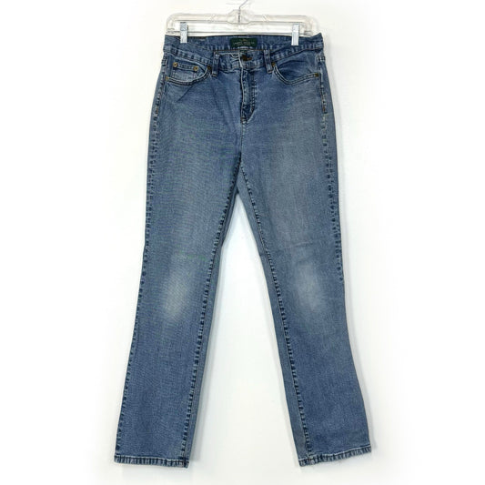 Ralph Lauren LRL Women's Classic Straight Denim Jeans - Size 8 - Blue - Cotton/Elastane Blend