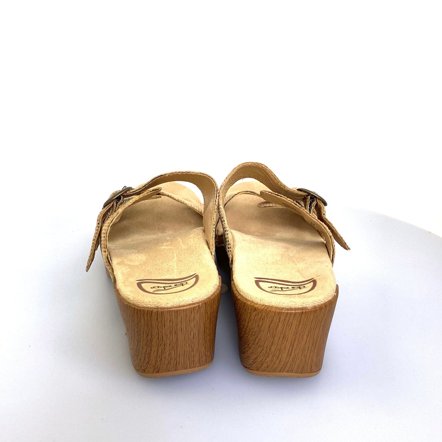 Sophie Sand Stained Glass Slide Sandal by Dansko, Size 41 Leather Pre-Owned