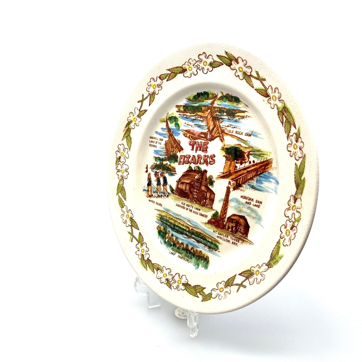 The Ozarks | Landmark Collectible Porceain Plate | 9 in. | Excellent
