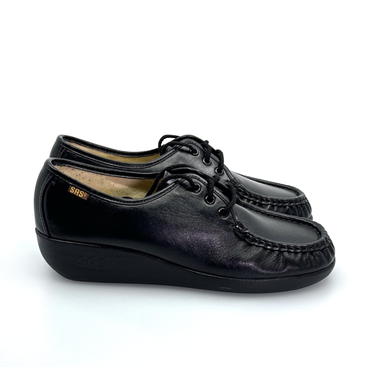 SAS | Womens Bounce Wedge Loafers | Color: Black | Size: 10N | EUC