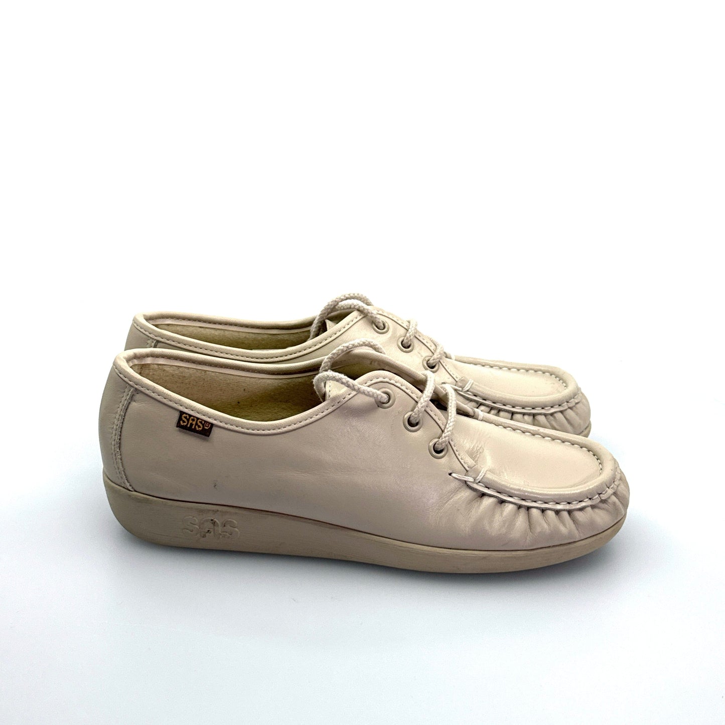 SAS | Womens Siesta Lace-Up Oxfords | Color: Beige | Size: 6M | GUC
