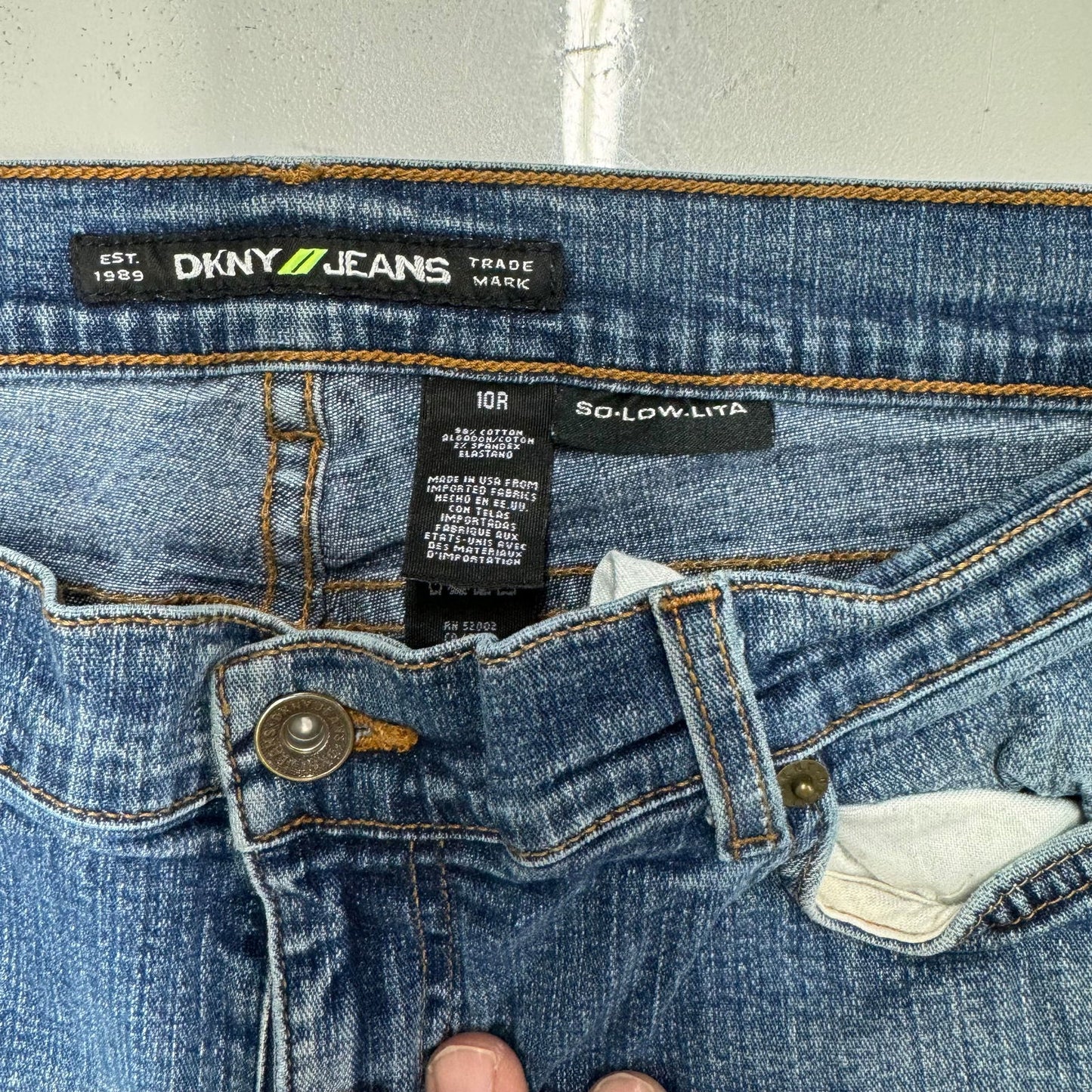 DKNY | Womens Denim Jeans ‘So•Low•Lita’ | Color: Blue | Size: 10R | Pre-Owned - | Buy at Parsimony Shoppes
