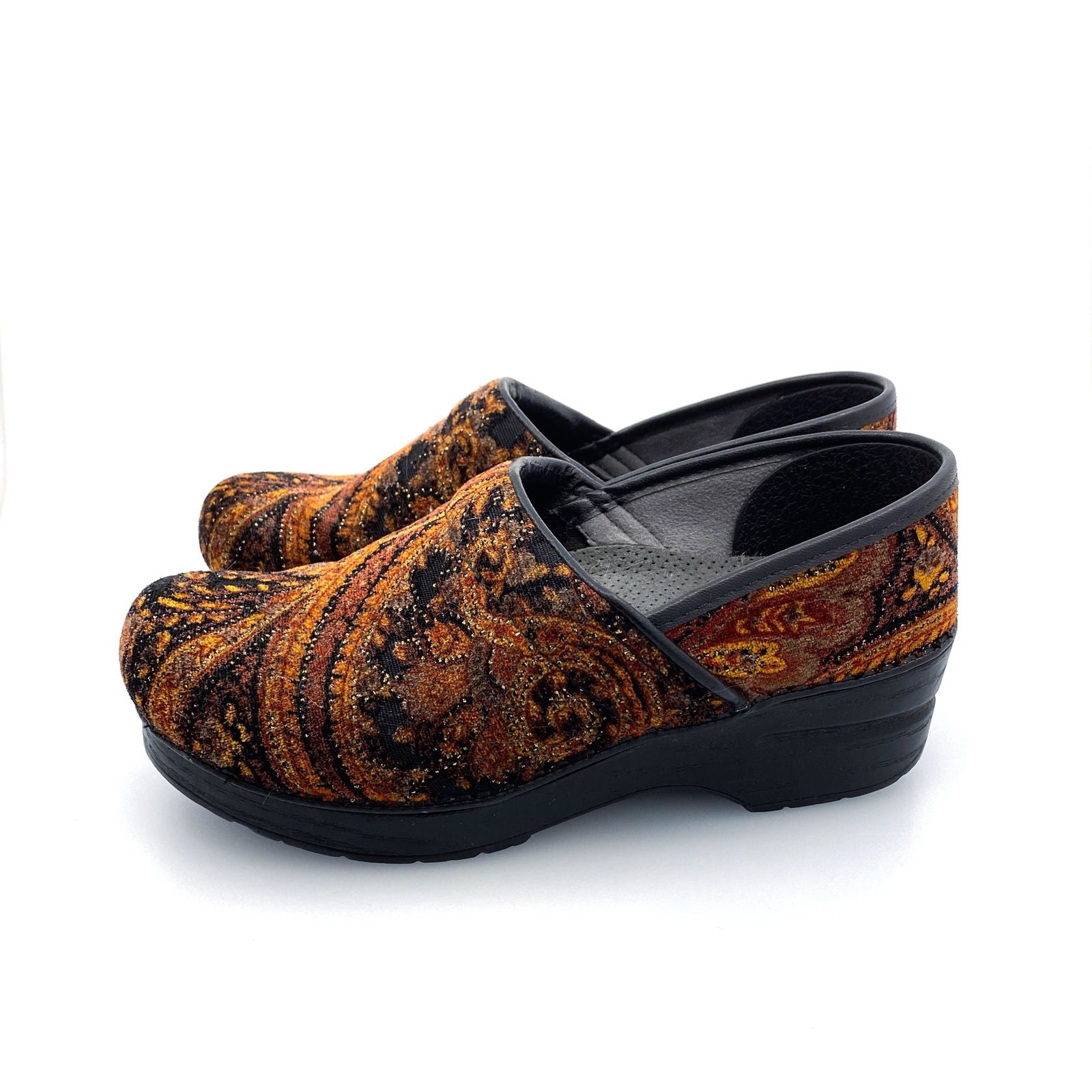Dansko | Paisley Fabric Tapestry Comfort Shoes Clogs | Color: Multicolor | Size: 37 | Pre-Owned -  | Buy at Parsimony Shoppes