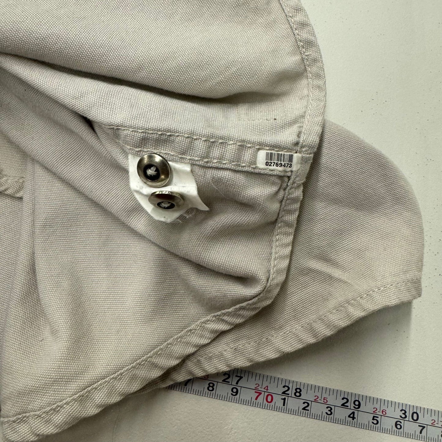 Dick Idol | Mens Canvas Pullover 1/2 Button-Up Shirt | Color: Beige | Size: XL | Pre-Owned - | Buy at Parsimony Shoppes