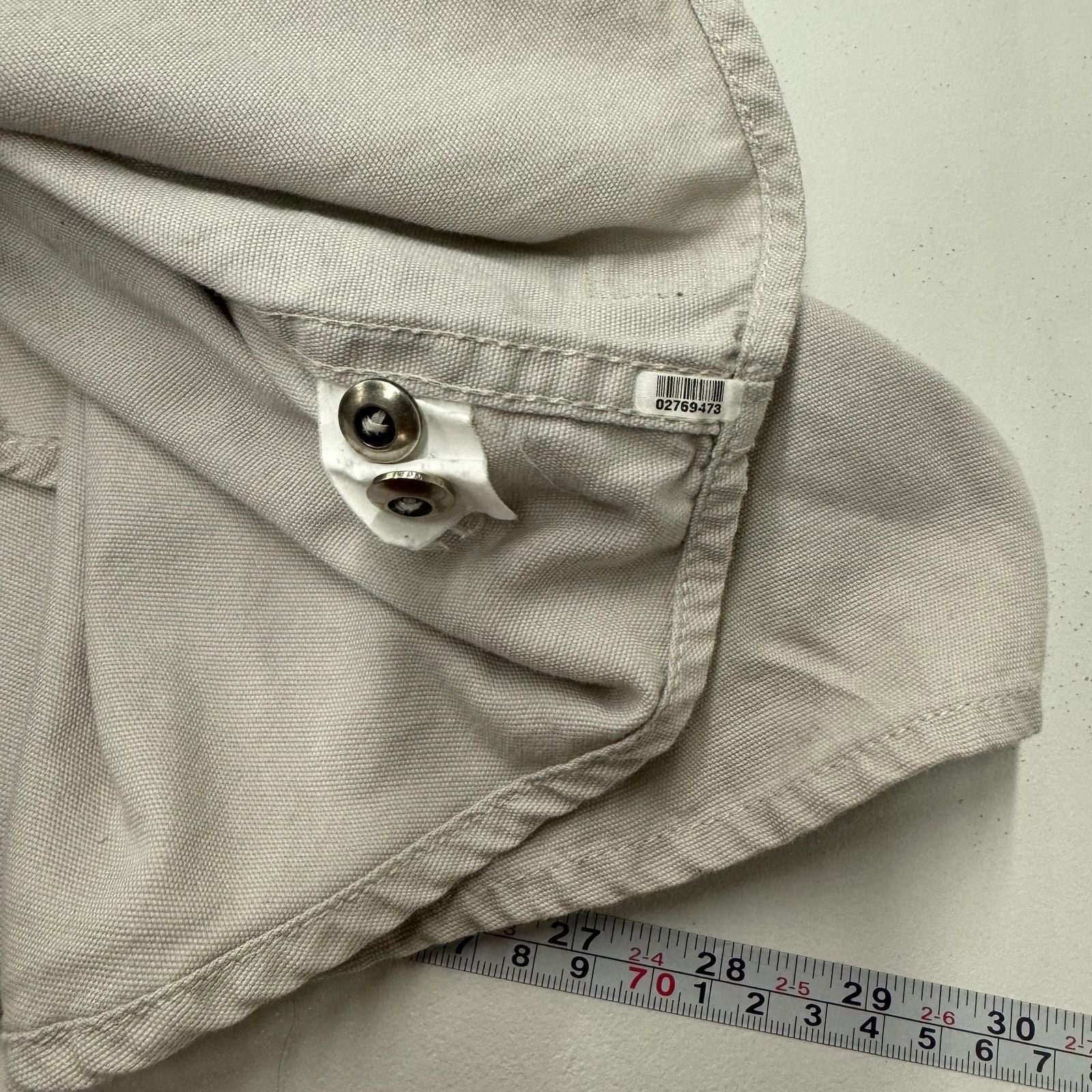 Dick Idol | Mens Canvas Pullover 1/2 Button-Up Shirt | Color: Beige | Size: XL | Pre-Owned -  | Buy at Parsimony Shoppes