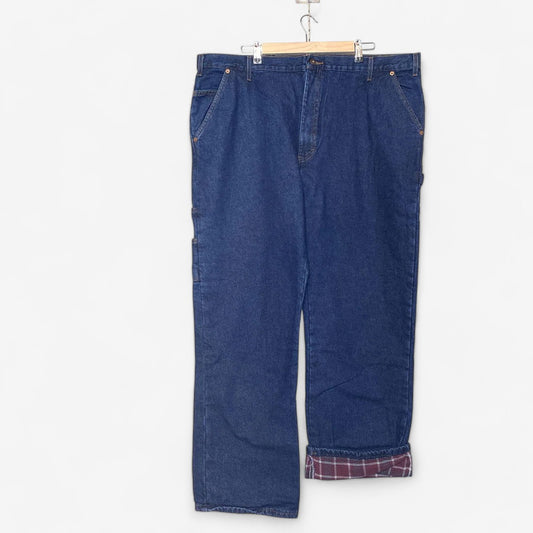 Dickies Men's 42x30 Straight Denim Blue Jeans - Fully Lined Regular Fit