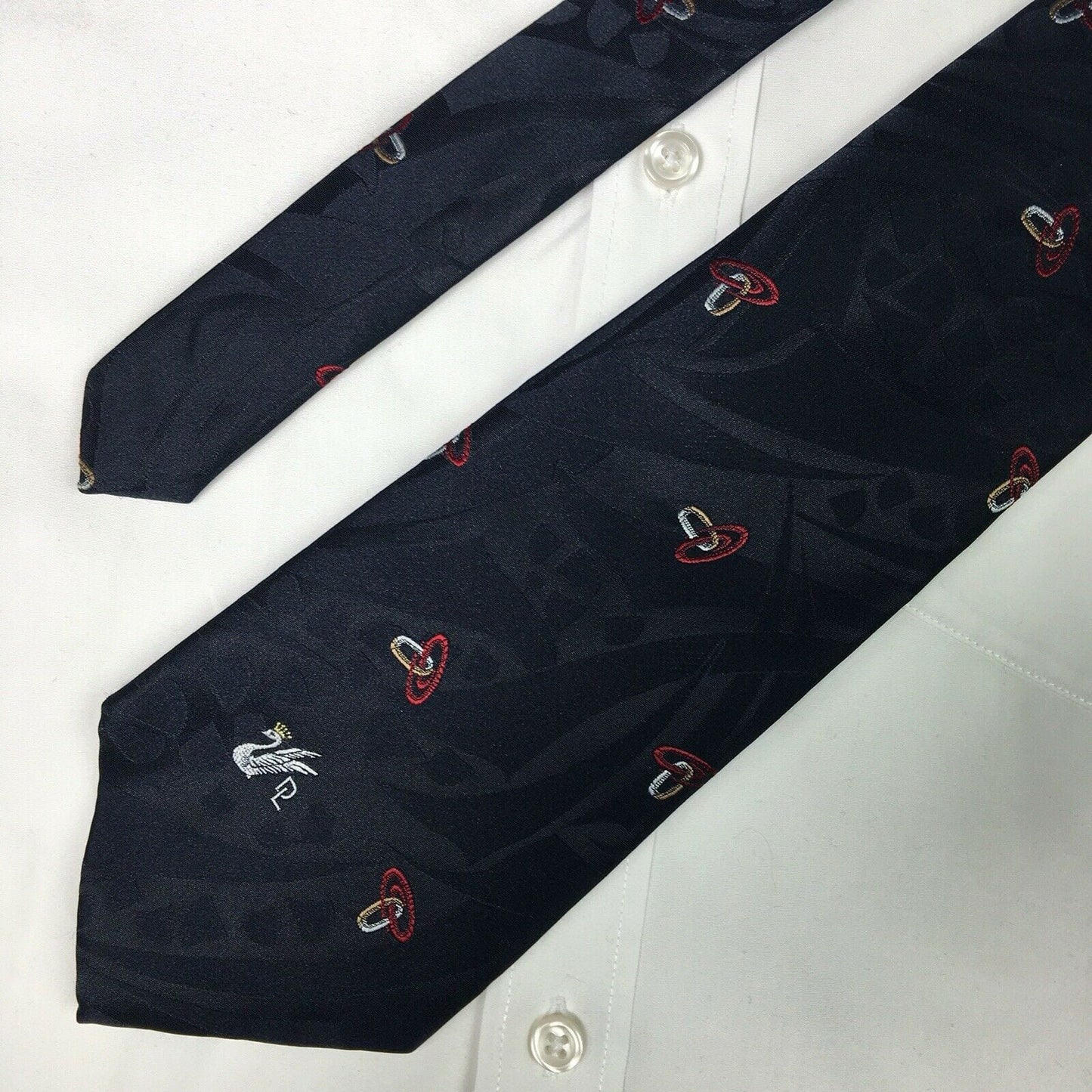 Don Loper Beverley Hills Mens Deep Blue Patterned Polyester/Silk Neck Tie - | Buy at Parsimony Shoppes