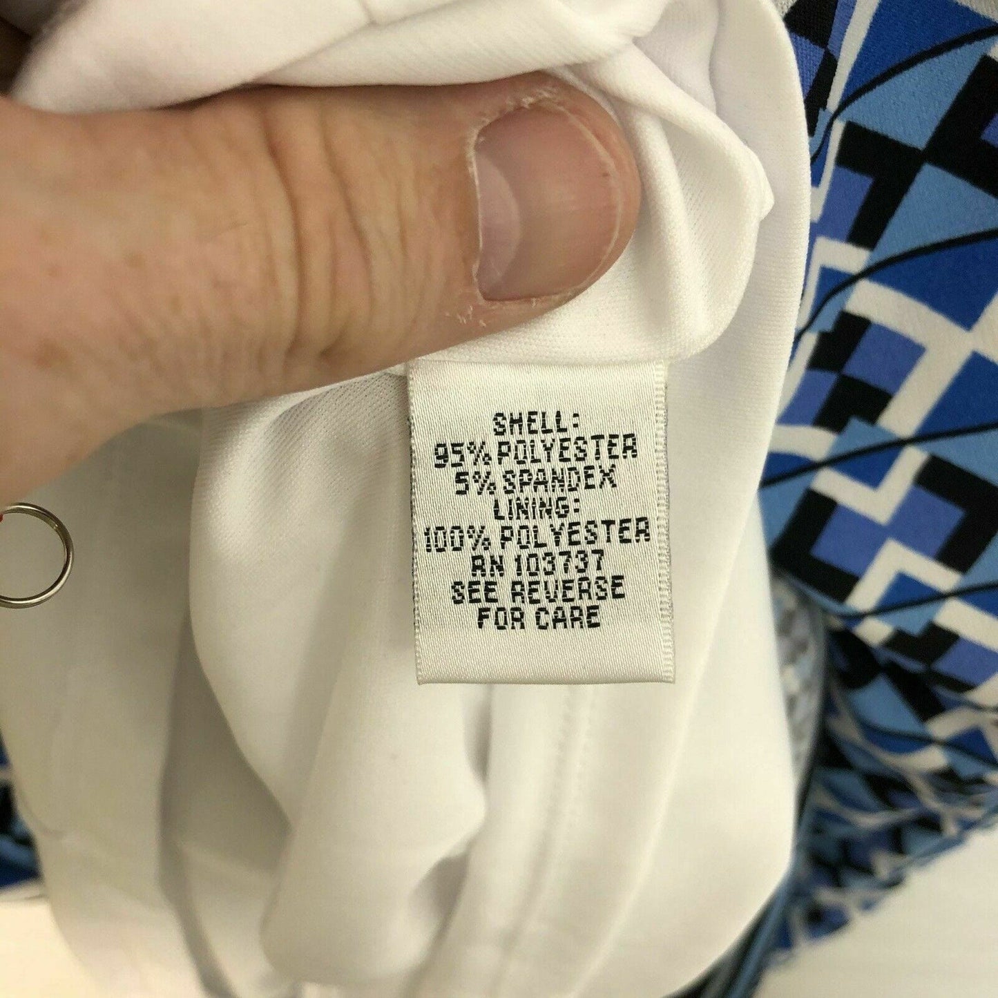 Donna Morgan Women Shift Dress “Masona” Cobalt Blue Size 8P Geometric V Neck NWT - | Buy at Parsimony Shoppes