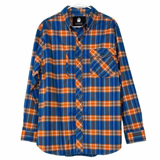 Duluth Trading | Alaskan Hardgear Standard Fit Plaid Flannel Shirt | | Color: Blue/Orange | Size: L | Pre-Owned -  | Buy at Parsimony Shoppes