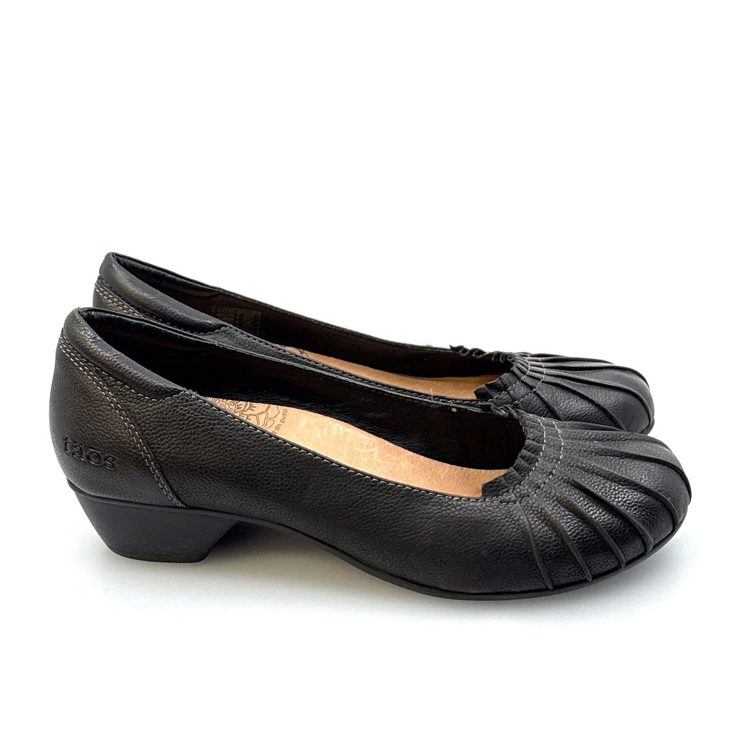 Taos | Womens Calypso Leather Slip-On Shoes | Color: Black | Size: 9 | Pre-Owned