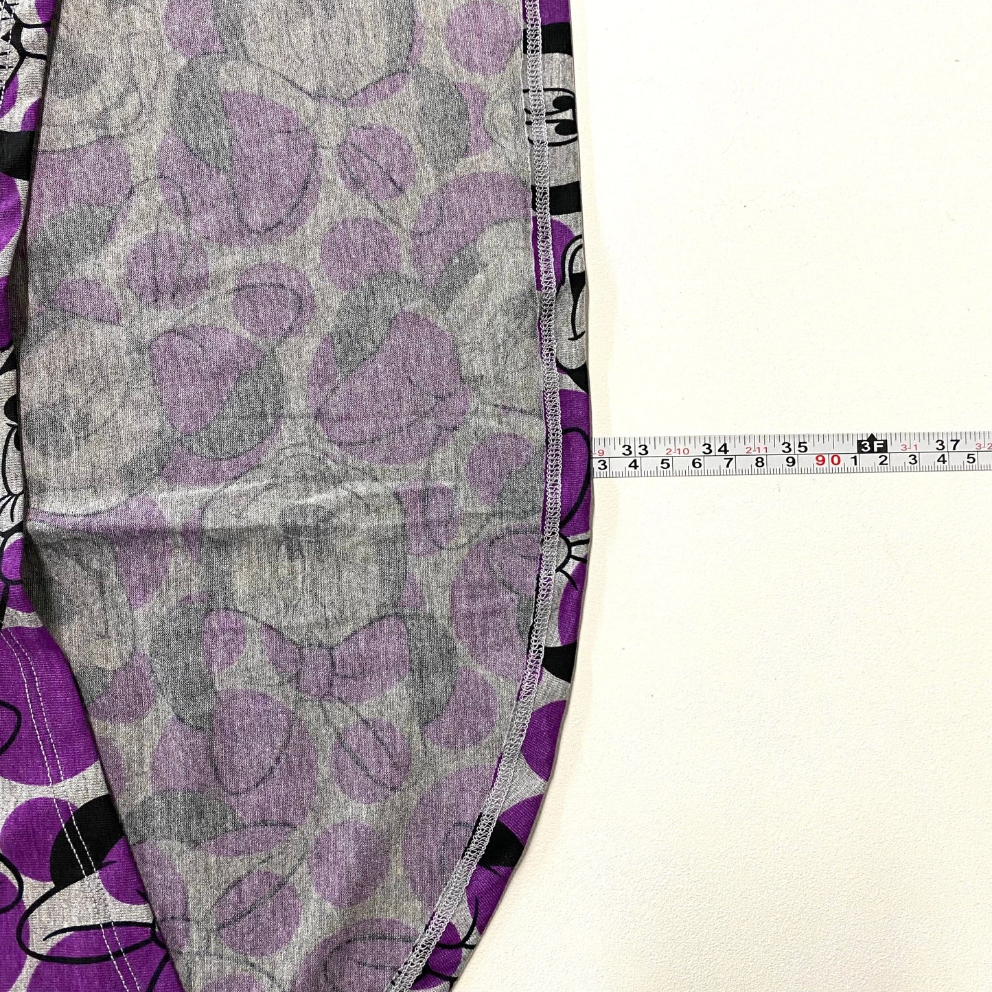 LuLaRoe Womens XS Irma ’Minnie Mouse’ Gray/Purple S/s Tunic Top NWT