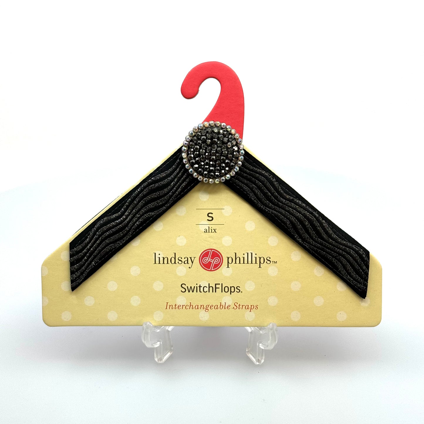 Lindsay Phillips Switchflops | 'Alix' Interchangeable Flip-Flop Straps | Color: Black/Silver | Size: S | NEW