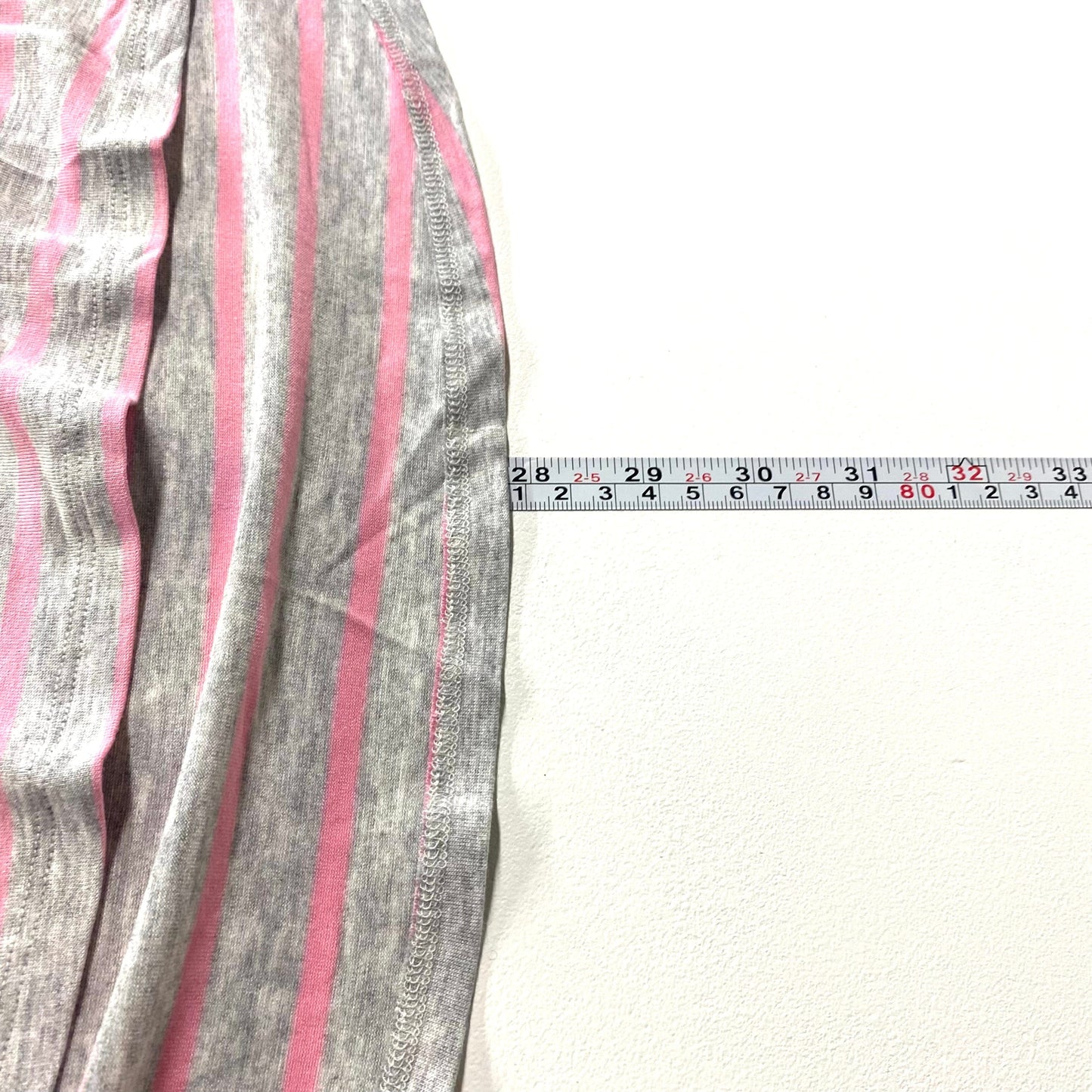 LuLaRoe Womens XS Light Gray/Pale Pink Stripes Lynnae L/s Activewear Top NWT