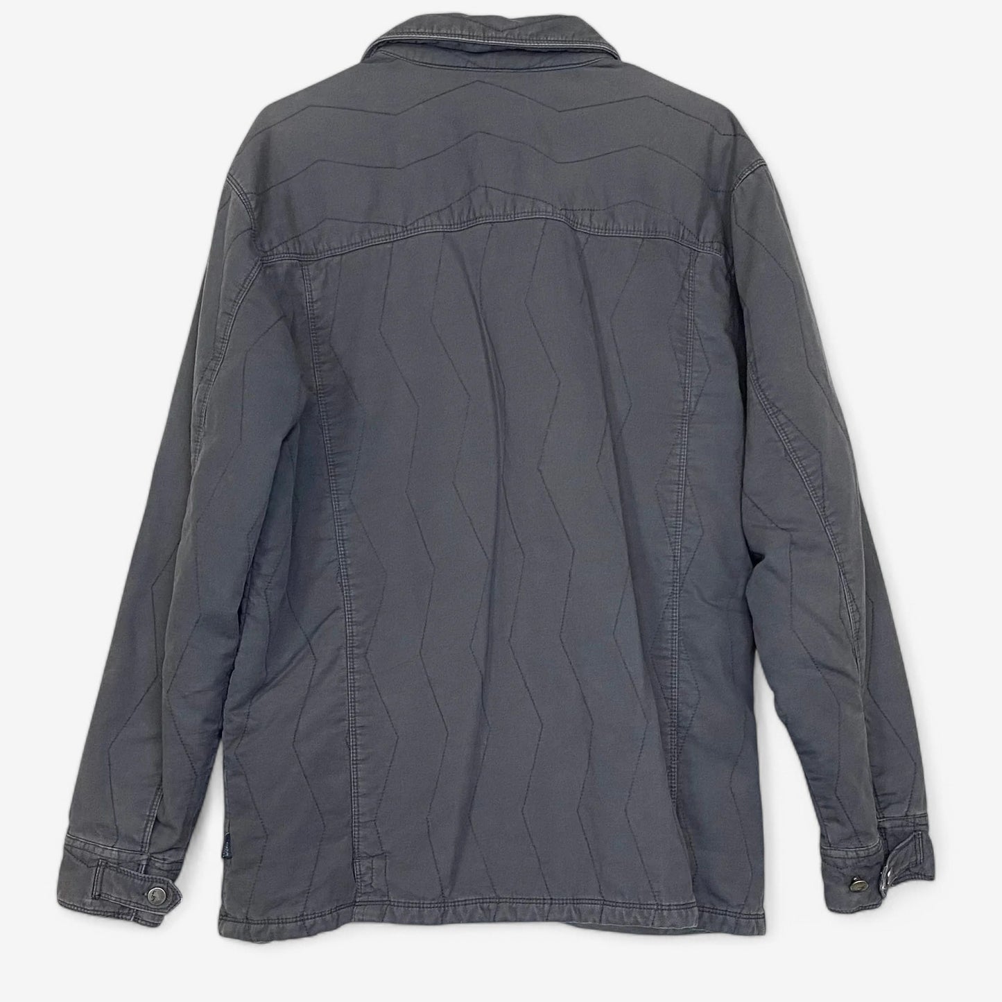Eastern Mountain Sports Men's Quilted Shacket - Size M - Gray - Lined - Long Sleeve - EUC
