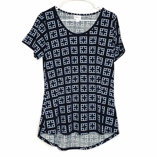 LuLaRoe Womens M Blue/White ‘Game Controller’ Classic T S/s Top NWT