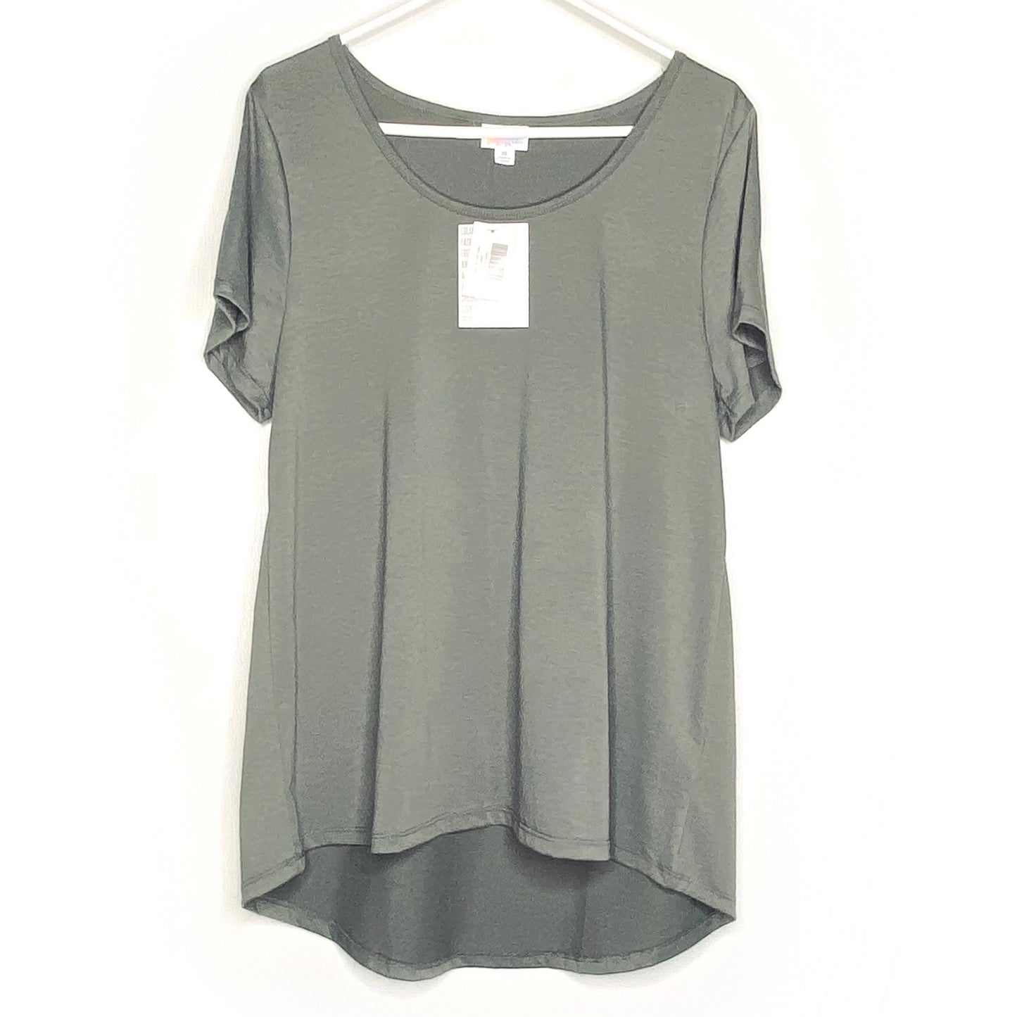 LuLaRoe Womens XL Solid Smoke Gray Classic T S/s Top | NWT