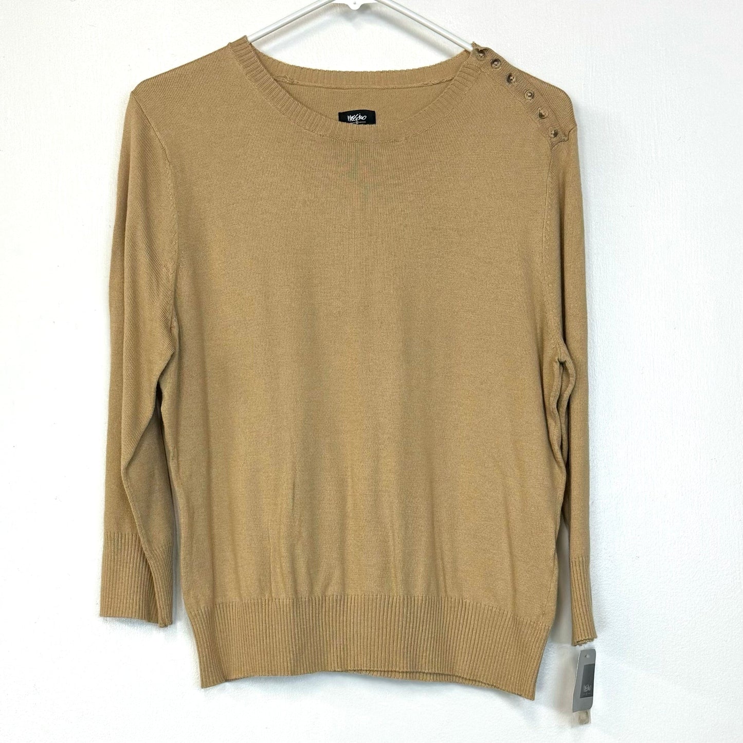 Mossimo Womens Size XL ‘French Toast’ Beige Pullover Sweater L/s NWT