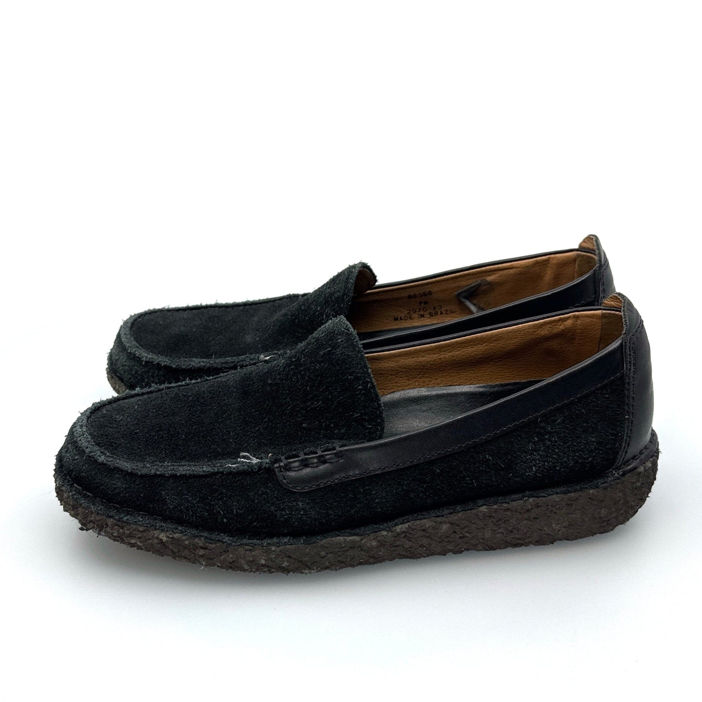 Lands’ End | Venetian Suede Crepe Sole Loafers | Size: 7M | Color: Black | EUC