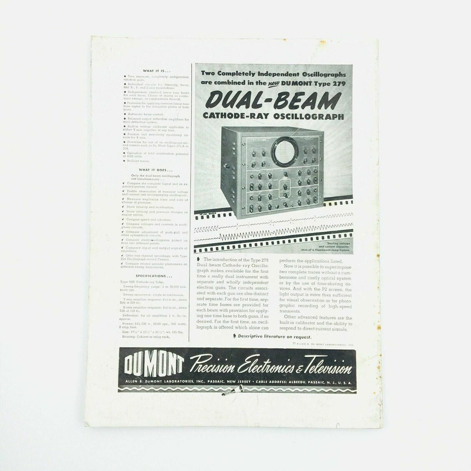 ELECTRICAL ENGINEERING Magazine December 1947 AIEE Winter General Meeting -  | Buy at Parsimony Shoppes