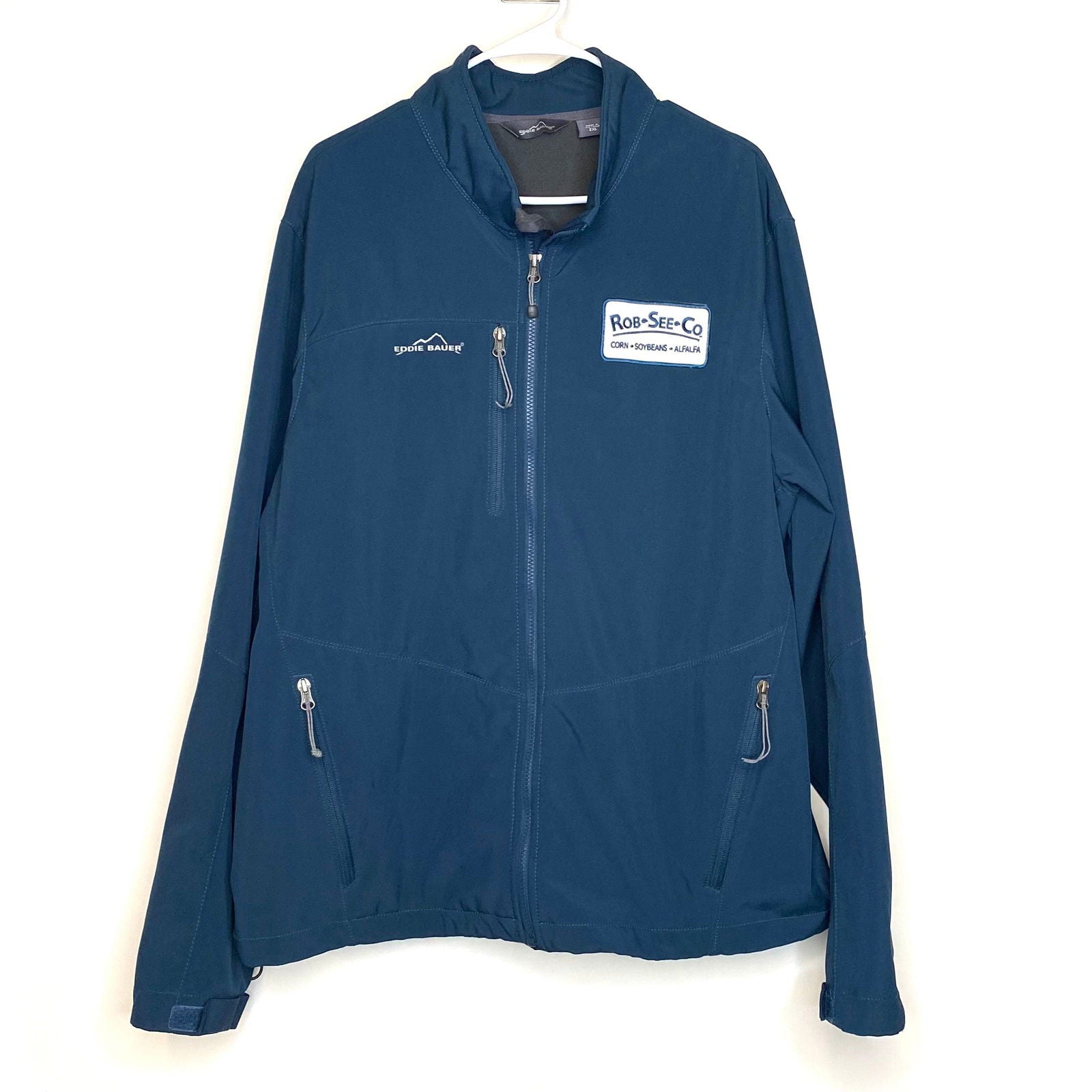 Eddie Bauer Mens Size 2XL Blue Full Zip Softshell Jacket L/s “Rob•See•Co” -  | Buy at Parsimony Shoppes