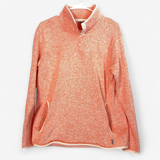 Eddie Bauer Women's Pink Snap-Up Active Sweater - Size L
