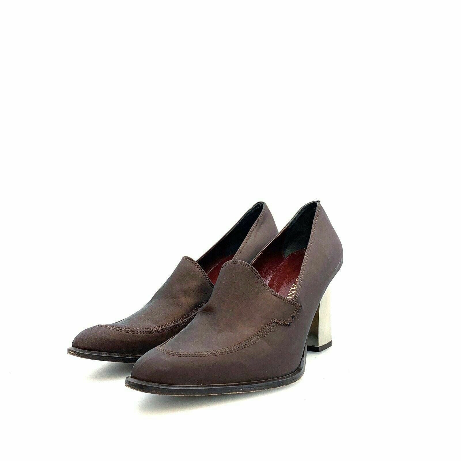 Elegant Enzo Angiolini Womens Pointed Toe Shoes Must-Have Metallic Heel Brown Size 6.5M Pre-Owned -  | Buy at Parsimony Shoppes