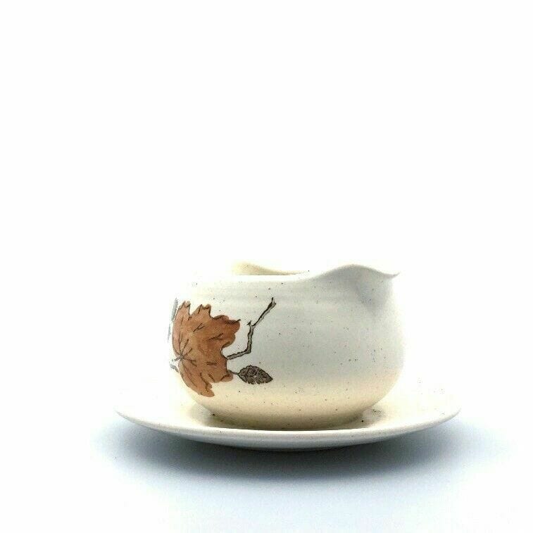 Elegant Metlox Poppytrail WOODLAND Gold Gravy Fastand Oak Leaf Pattern - | Buy at Parsimony Shoppes