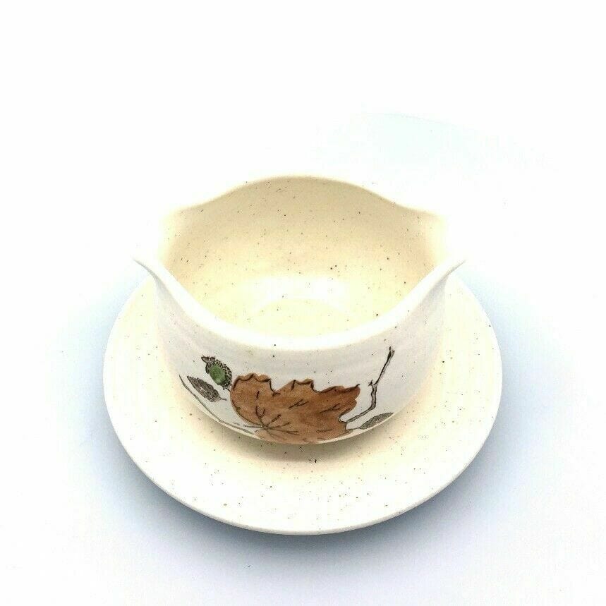 Elegant Metlox Poppytrail WOODLAND Gold Gravy Fastand Oak Leaf Pattern - | Buy at Parsimony Shoppes