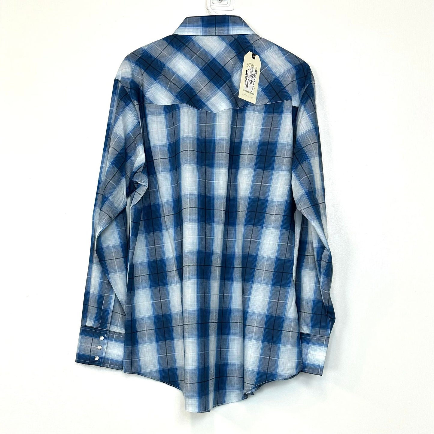 Ely Cattleman | Plaid Western L/s Pearl Snap Up Shirt | Color: Blue | Size: L | NWT - | Buy at Parsimony Shoppes