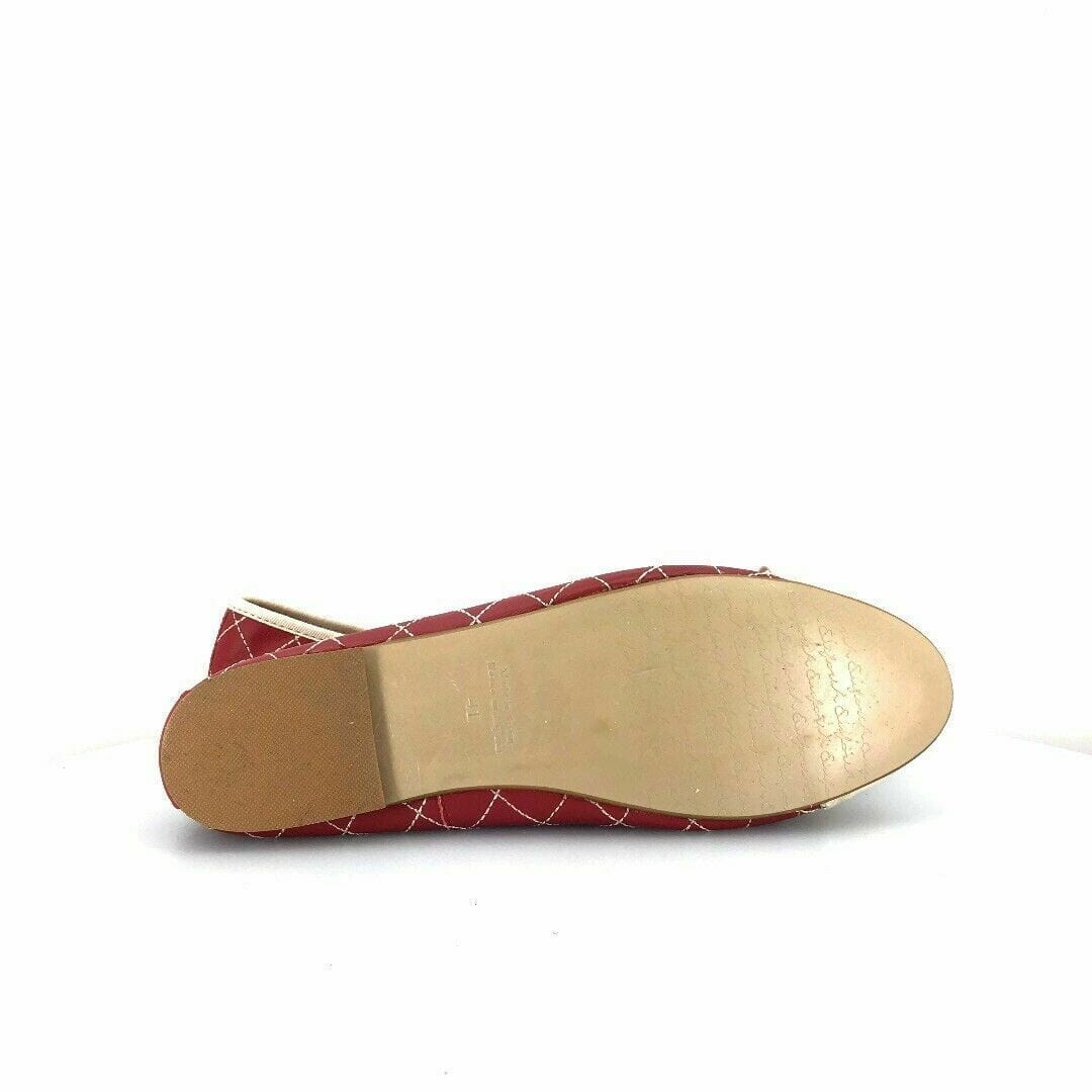 Euforia Bailarinas Womens Edith Quilted Ballet Flats Size 9 Red/White - | Buy at Parsimony Shoppes
