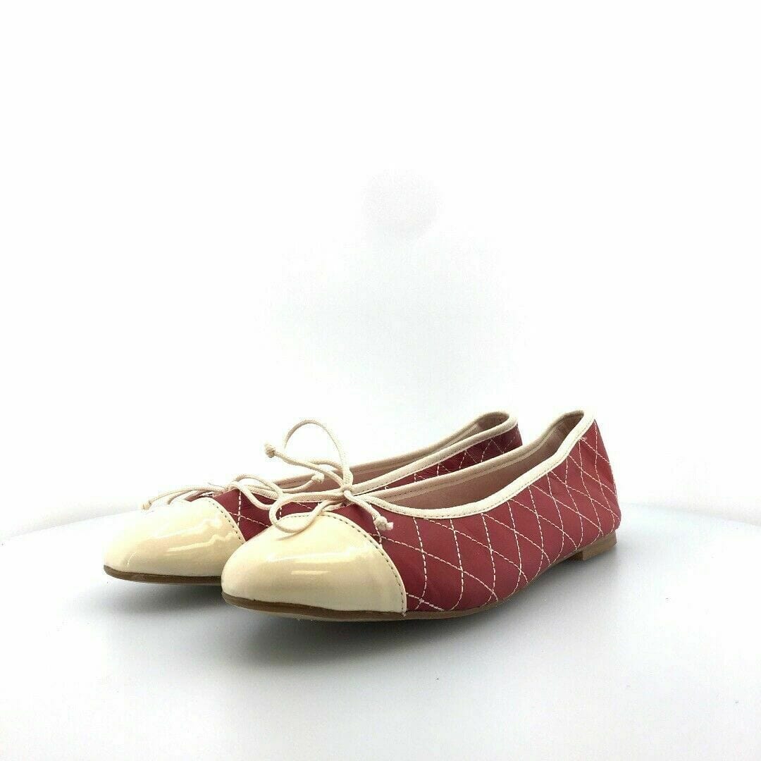 Euforia Bailarinas Womens Edith Quilted Ballet Flats Size 9 Red/White - | Buy at Parsimony Shoppes