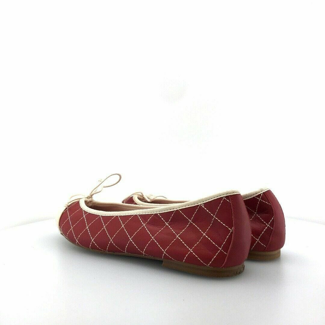 Euforia Bailarinas Womens Edith Quilted Ballet Flats Size 9 Red/White - | Buy at Parsimony Shoppes