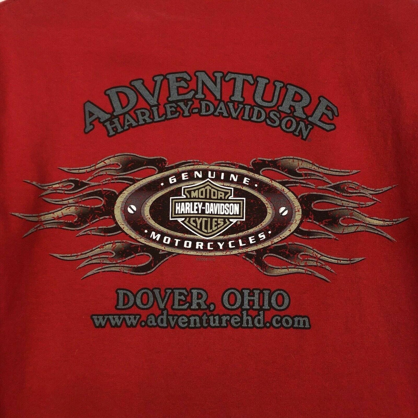 Exciting Harley-Davidson Mens T-Shirt Adventure Red S Very Good - | Buy at Parsimony Shoppes