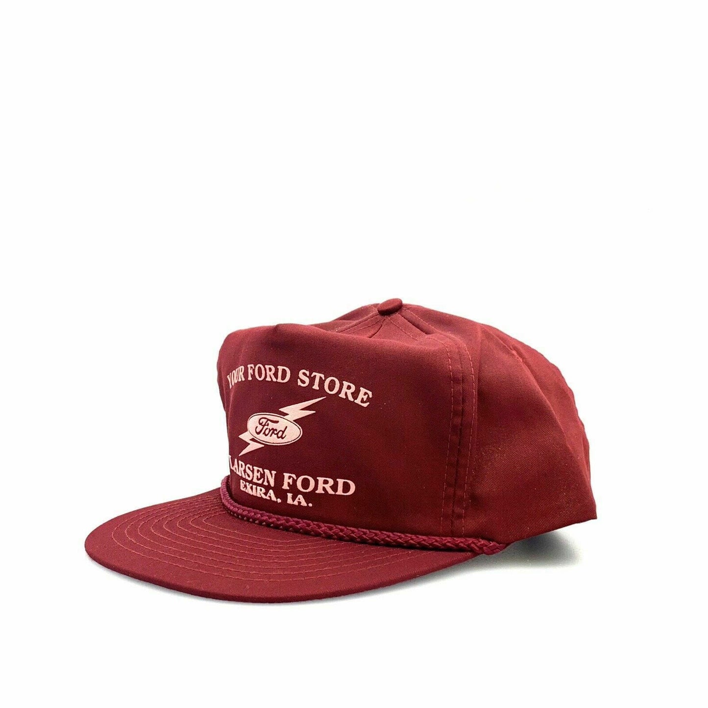 Exira, IA Larsen Ford | Nissun 5-Panel Rope Cap Color: Red | Size: OSFA - | Buy at Parsimony Shoppes