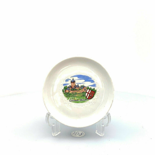 Exquisite Cochem Mosel Castle Souvenir Porcelain Teabag Plate - Vintage-inspired - White - 3" - Very Good Condition -  | Buy at Parsimony Shoppes