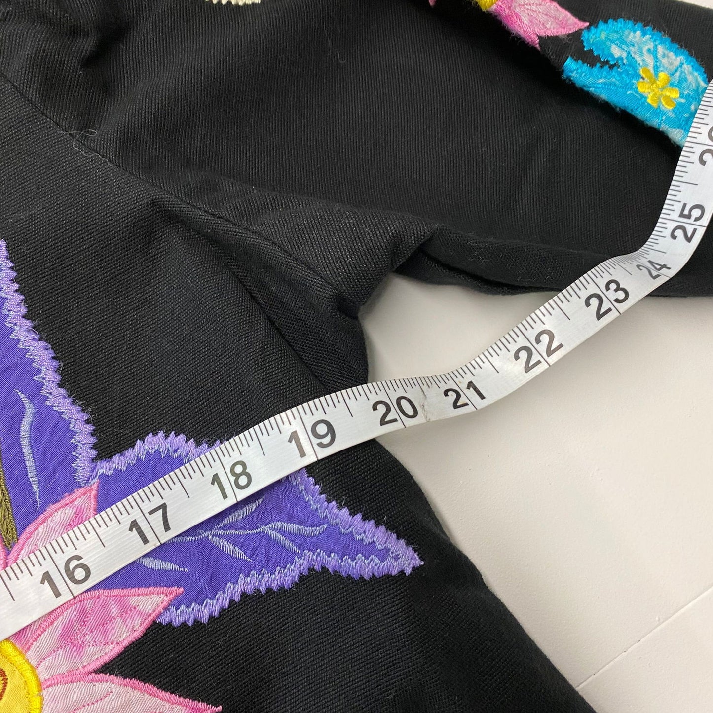 Eye-Catching Indigo Moon Womens Embroidered & Embellished Button-Up Jacket Size Medium Floral Black - | Buy at Parsimony Shoppes