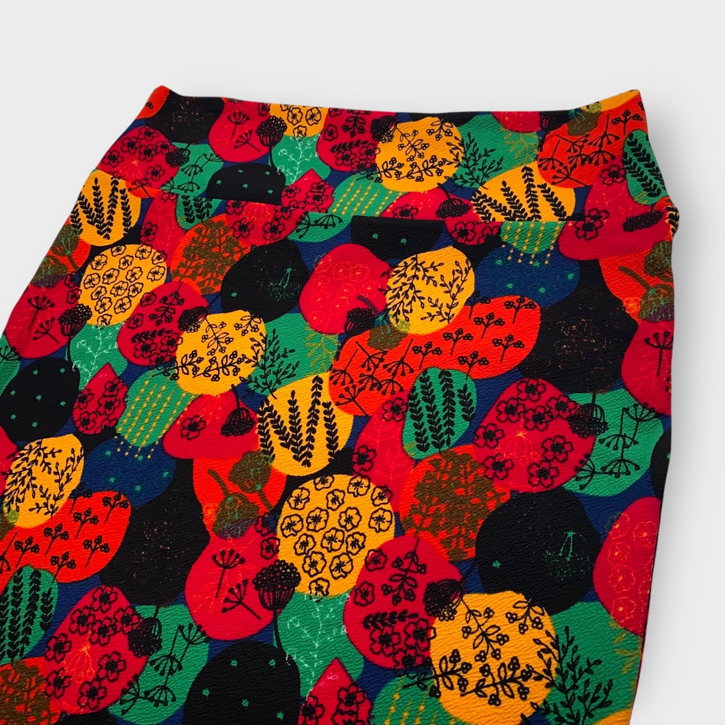 LuLaRoe Cassie Pencil Skirt - Multicolor Retro Floral - Women's XL (16-18) - NWT