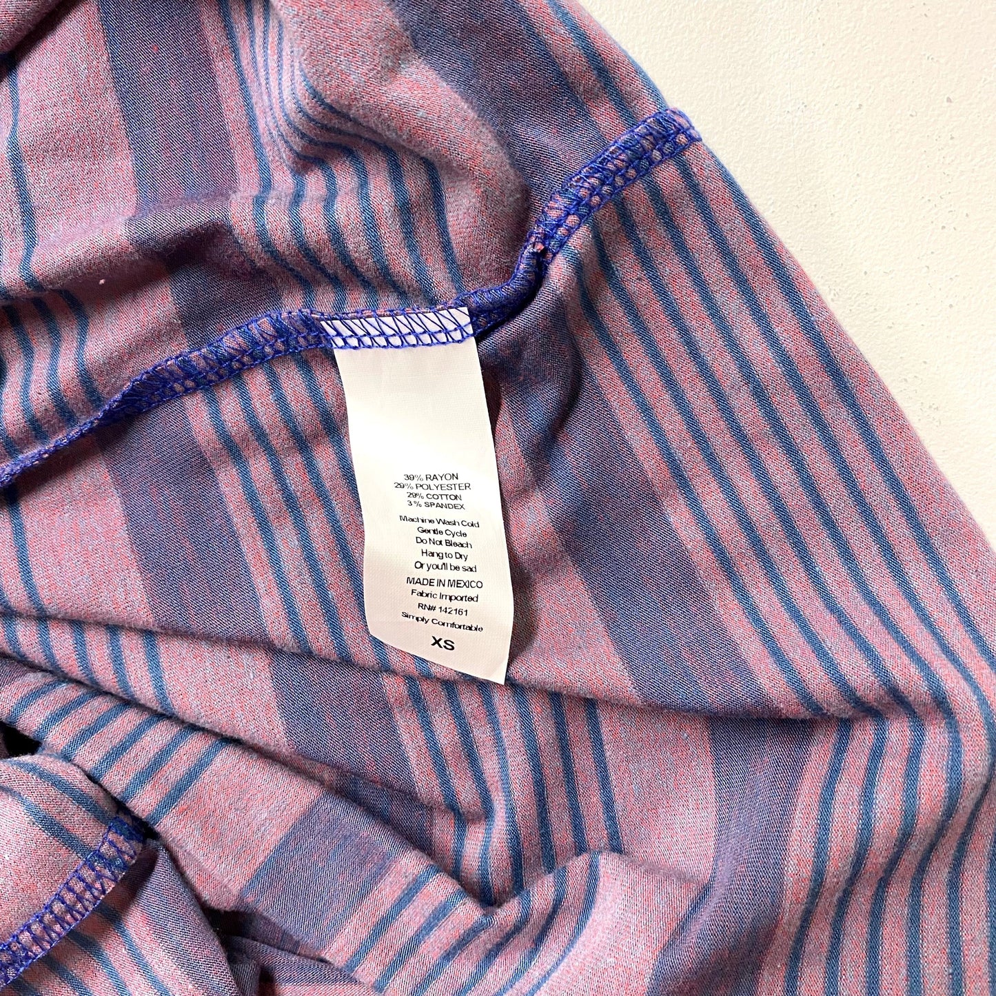 LuLaRoe Julia Bodycon Dress | XS (2-4) | Purple/Blue | Striped | NWT