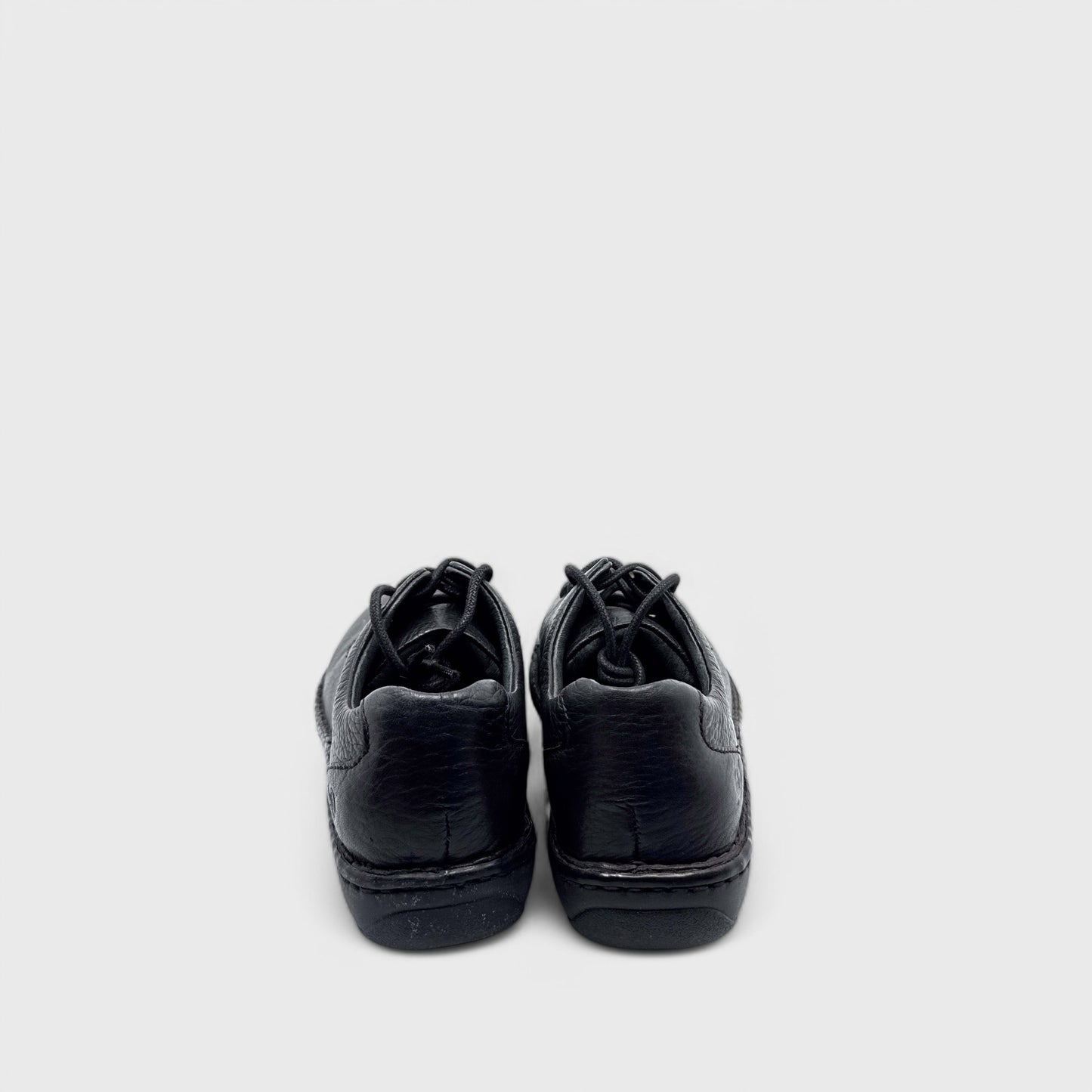 Børn Jana Lace-Up Shoes - 7M / EU 38 - Black Full-Grain Leather - Cushioned Comfort - NIB