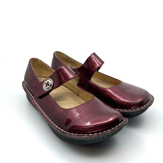 Alegria |  Paloma Patent Mary Jane Shoes| Size: 41 | Color: Wine Glitter | Pre-Owned