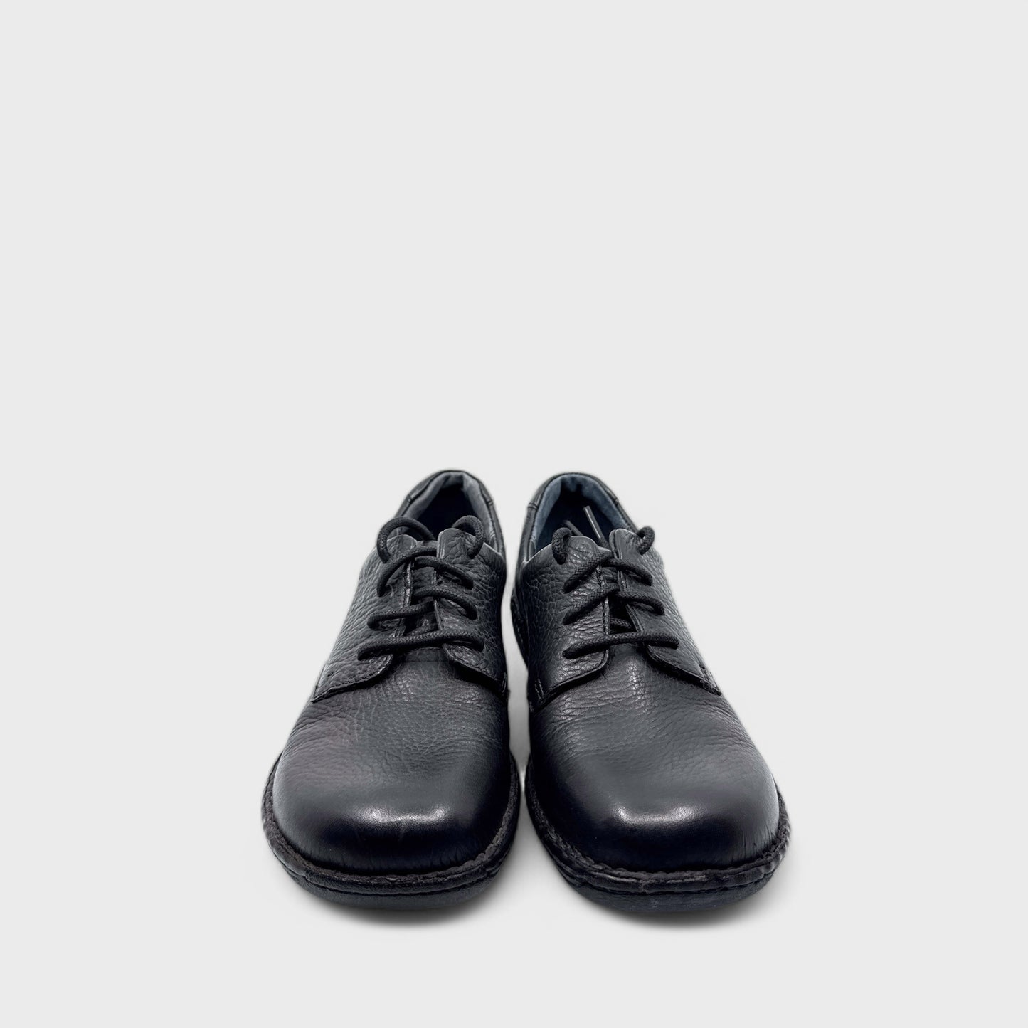 Børn Jana Lace-Up Shoes - 7M / EU 38 - Black Full-Grain Leather - Cushioned Comfort - NIB