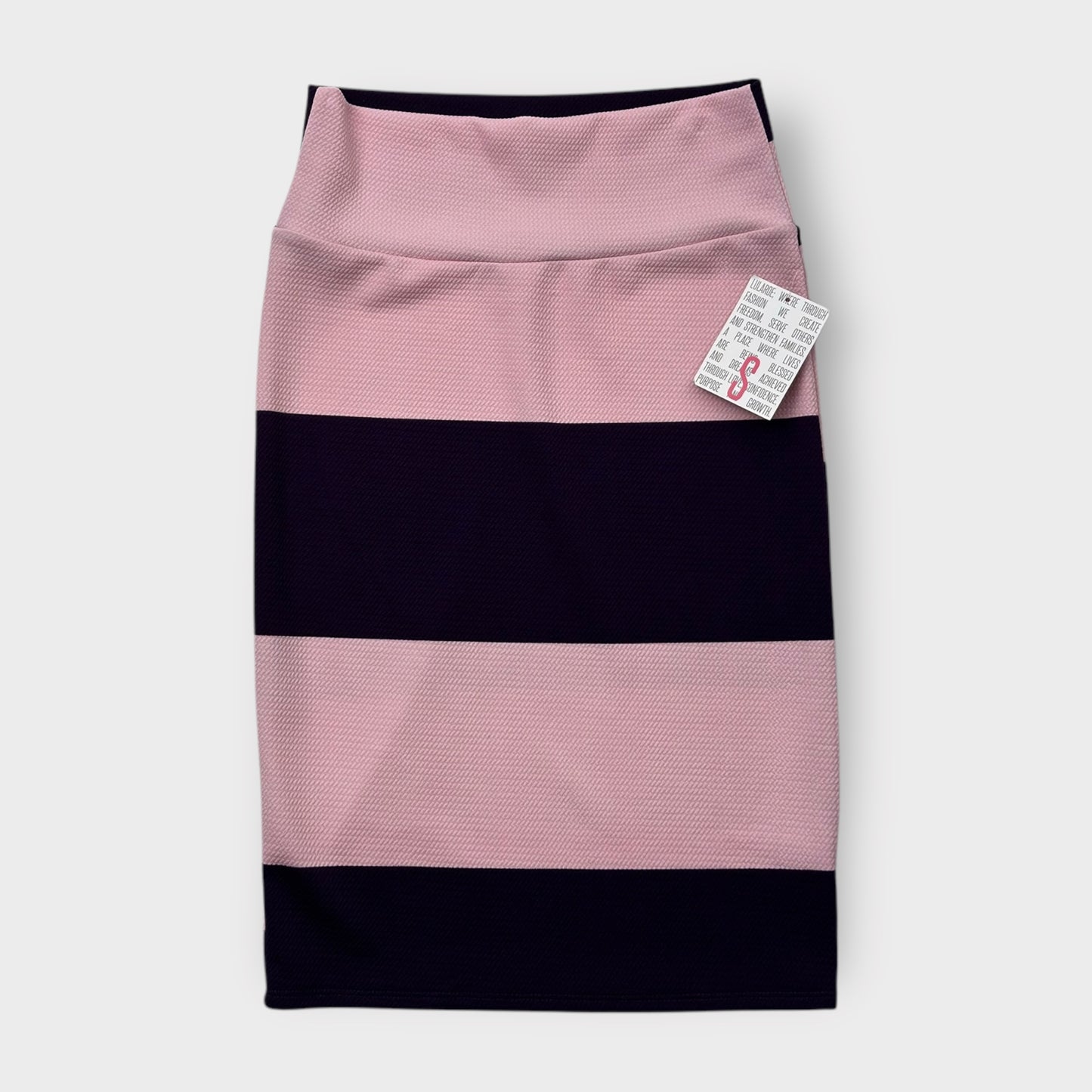 LuLaRoe Cassie Pencil Skirt - Purple & Pink Wide Striped - Women's S (4-6) - NWT