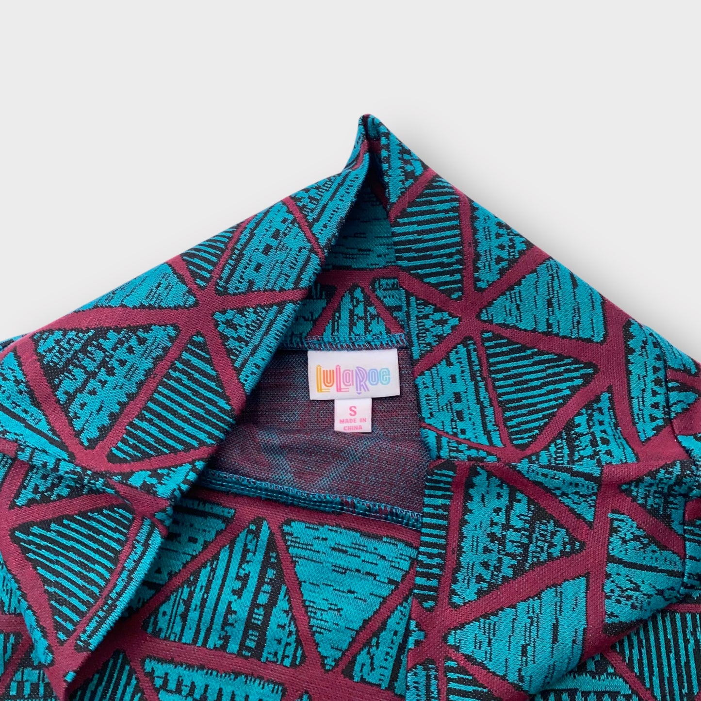 LuLaRoe Cassie Pencil Skirt - Purple & Green Triangles - Women's S (6-8) - NWT